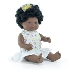 Miniland 12-24 Months|Dolls < Realistic Montessori Doll - Black Girl