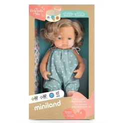 Miniland Dolls|4 Years < Realistic Montessori Doll - White Girl with Vitiligo