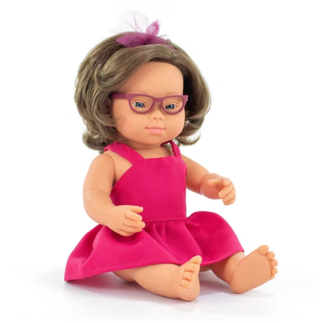 Miniland Dolls|4 Years < Realistic Montessori Doll with Down Syndrome