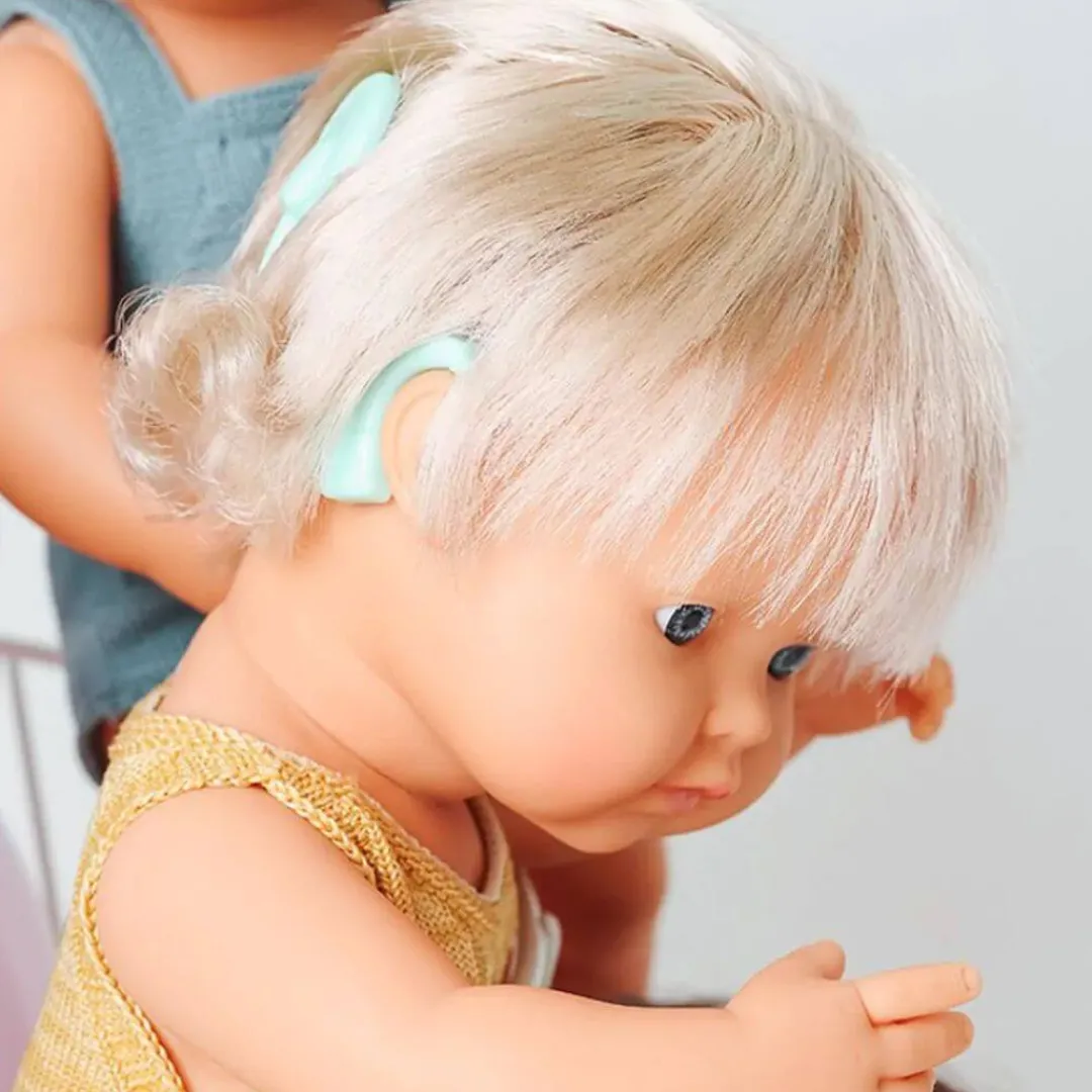 Miniland Dolls|4 Years < Realistic Montessori Doll with Cochlear Implant
