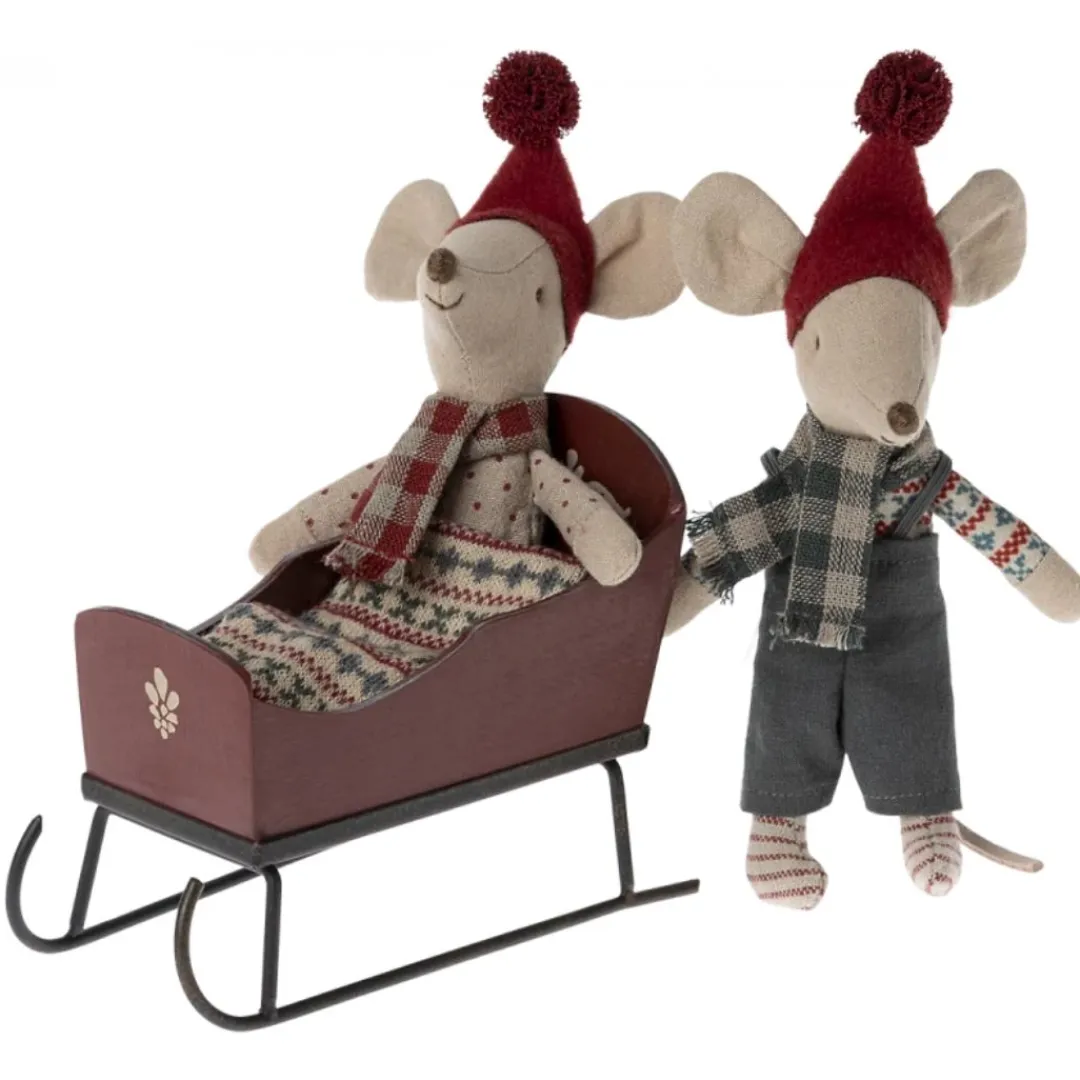 Maileg Maileg Collection|Wooden Toys < Red Mouse Sleigh