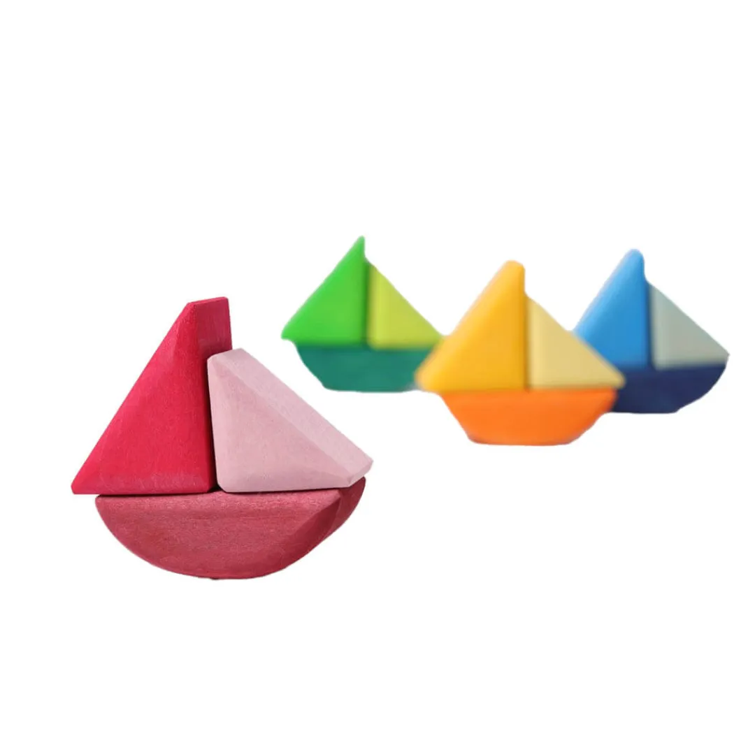 Grimm's Spiel u0026 Holz 12-24 Months|Wooden Toys < Rolling Boats Wooden Blocks
