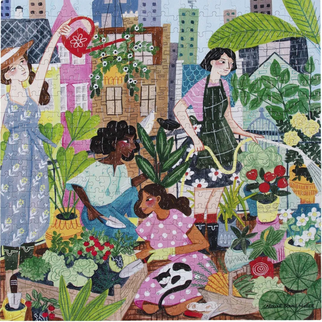 eeBoo Puzzles|7+ Years < Rooftop Garden 500 Piece Jigsaw Puzzle