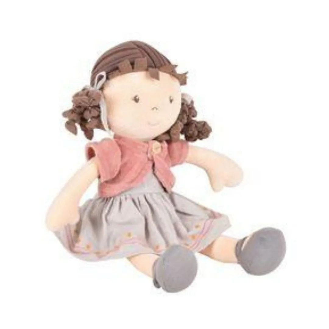 Tikiri Toys 12-24 Months|Dolls < Rose - Organic Doll with Brown Hair