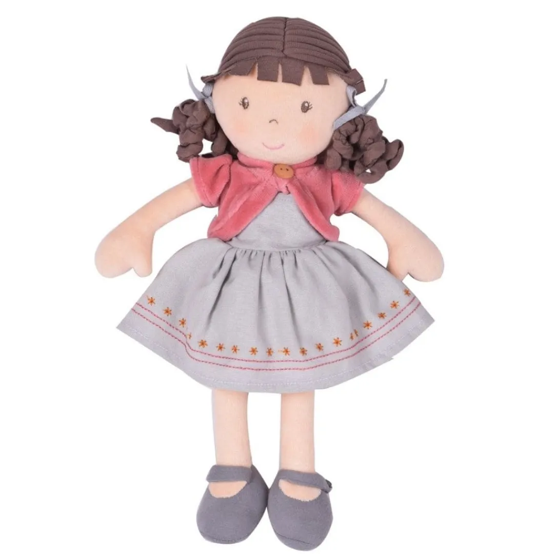 Tikiri Toys 12-24 Months|Dolls < Rose - Organic Doll with Brown Hair