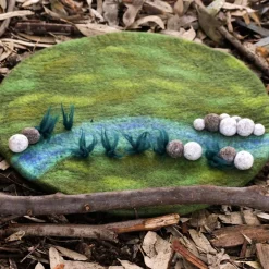 Tara Treasures Summer Nature Table|4 Years < Round Felted River Play Mat