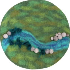 Tara Treasures Summer Nature Table|4 Years < Round Felted River Play Mat