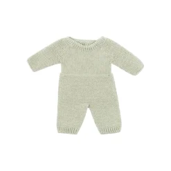 Miniland Dolls|4 Years < Sage Green Knit Doll Pajamas - 12''