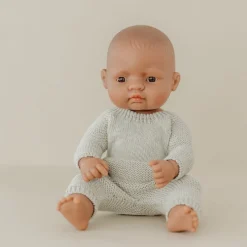 Miniland Dolls|4 Years < Sage Green Knit Doll Pajamas - 12''