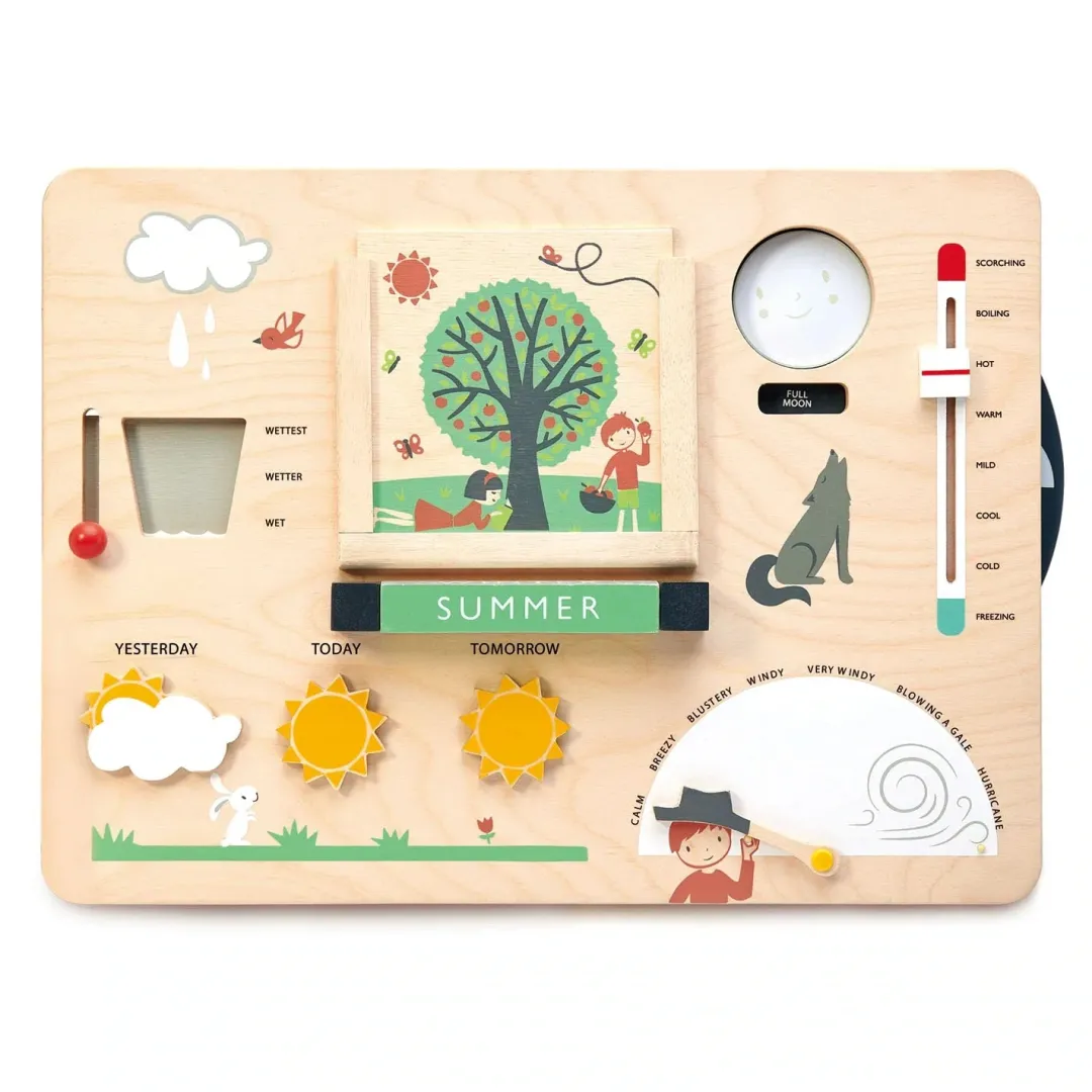 Tender Leaf Toys Wooden Toys|Early Learning < Seasonal Wooden Weather Station