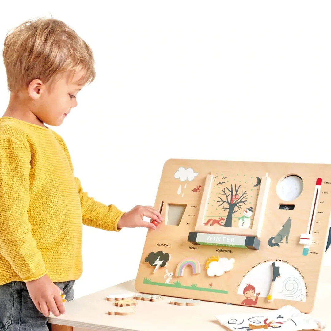 Tender Leaf Toys Wooden Toys|Early Learning < Seasonal Wooden Weather Station