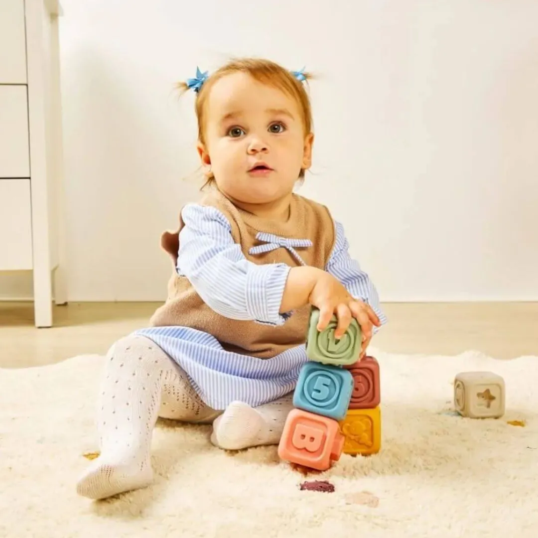 Miniland 12-24 Months|Early Learning < Sensory Activity Rubber Cubes