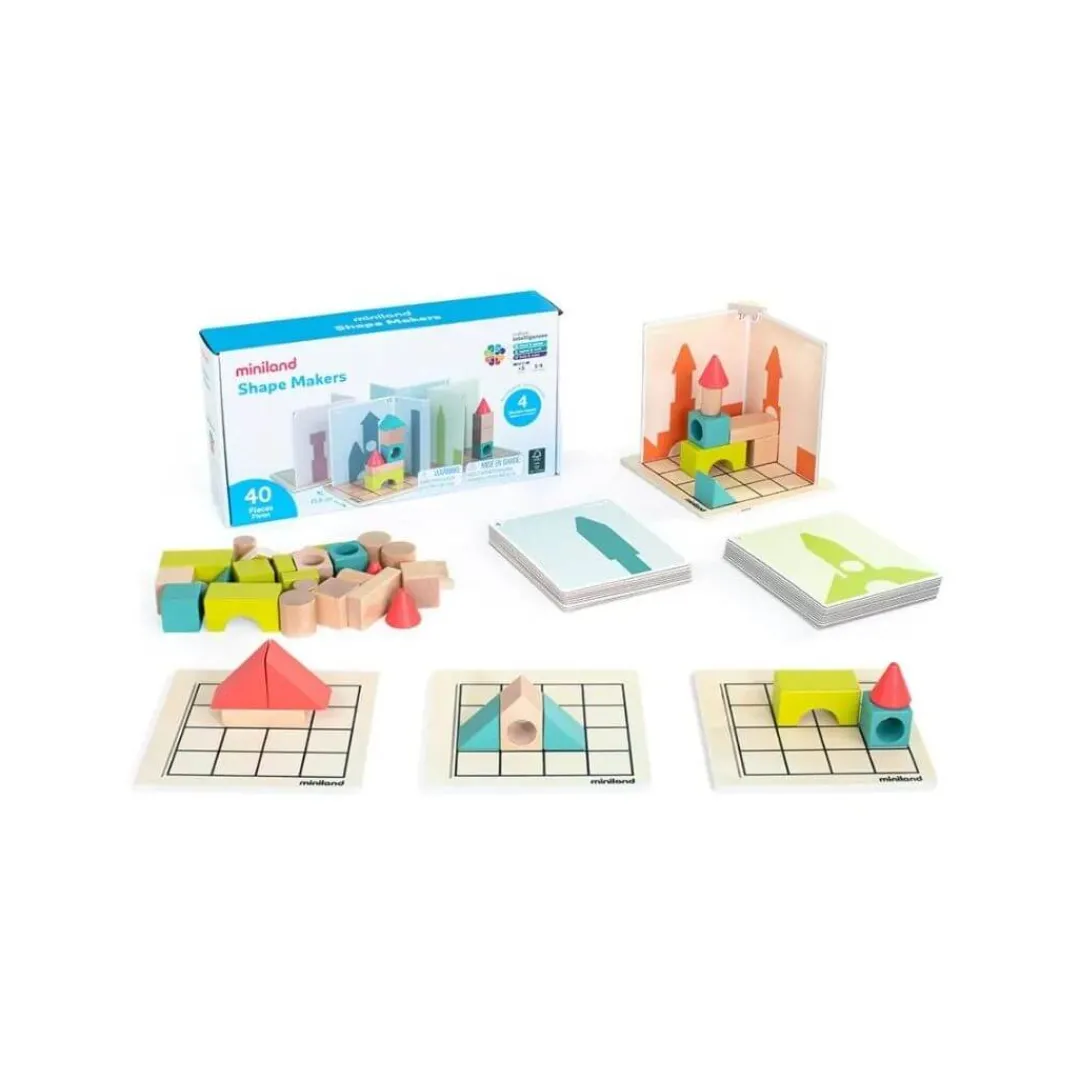 Miniland Wooden Toys|5 Years < Shape Makers Learning Game