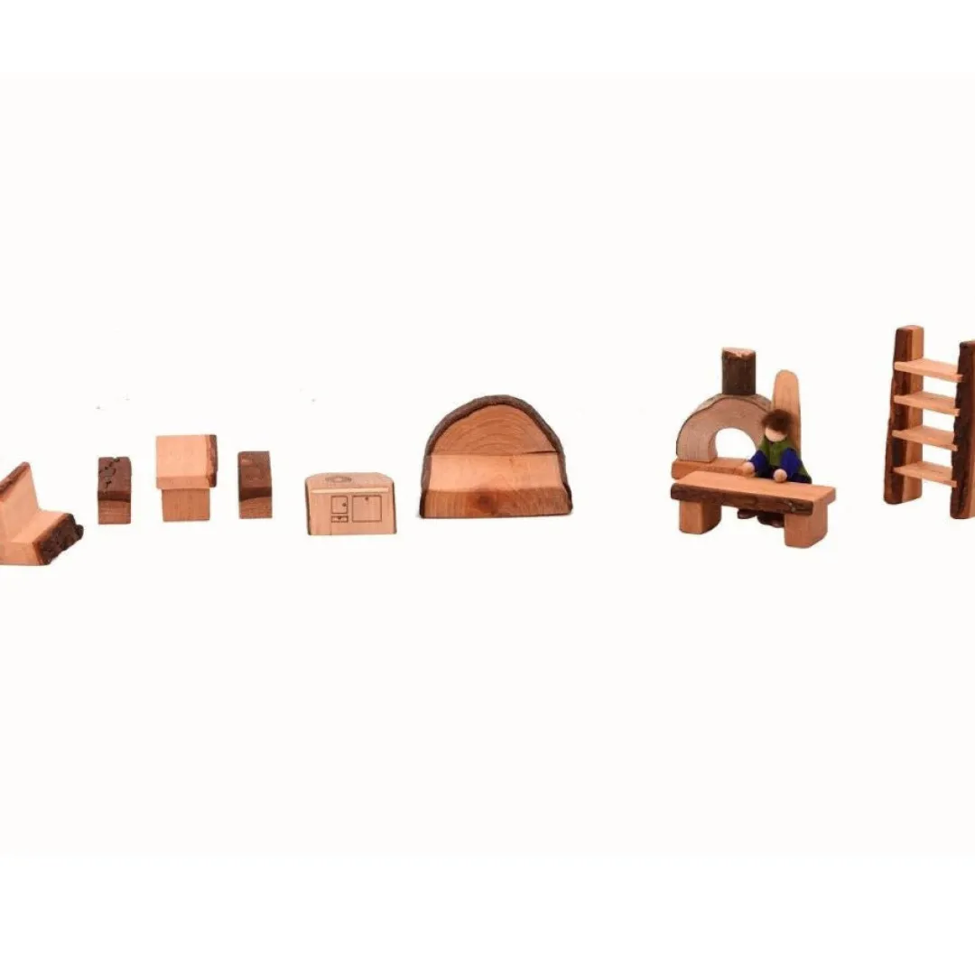 Magic Wood Wooden Toys|4 Years < Shire Dollhouse Branch Furniture Set