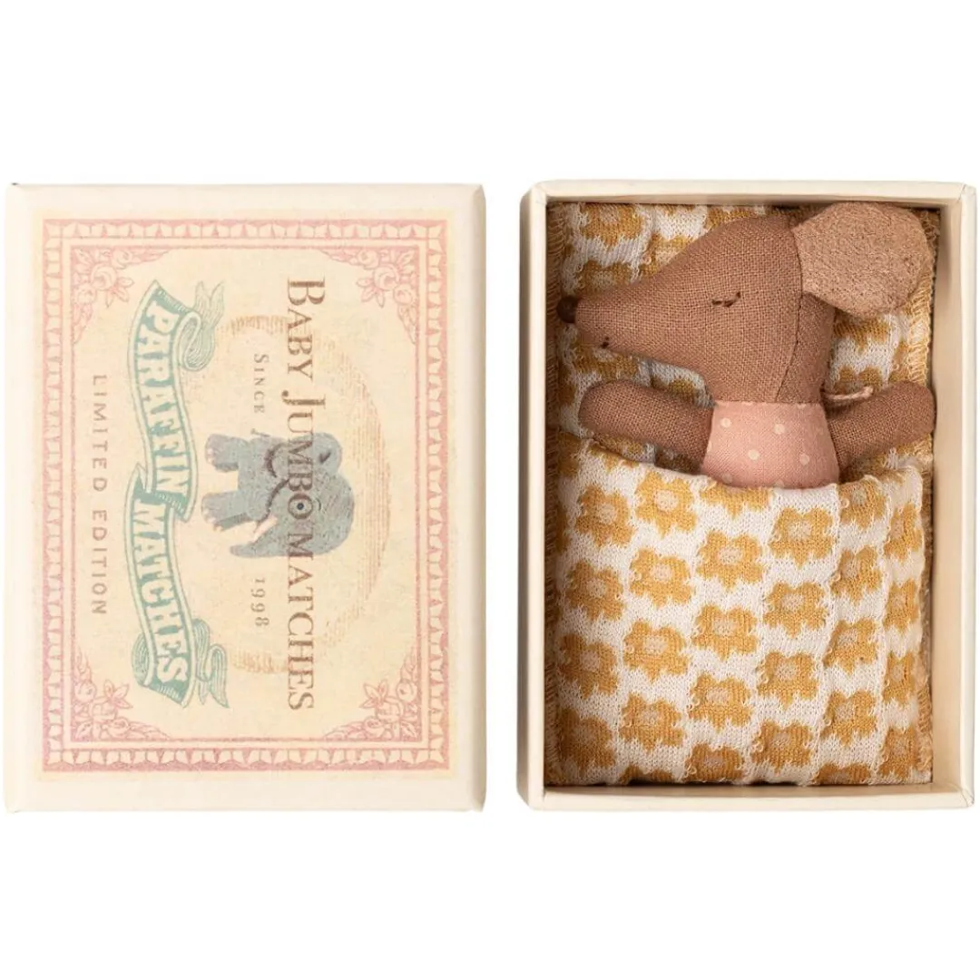 Maileg Maileg Collection|4 Years < Sleepy Wakey Baby Mouse in a Matchbox
