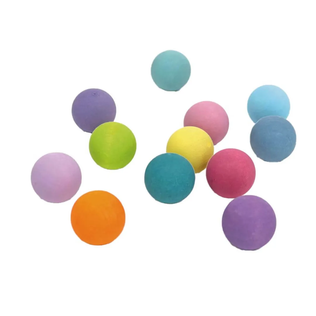 Grimm's Spiel u0026 Holz Marble & Ball Runs|Wooden Toys < Small Wooden Pastel Balls, Set of 12