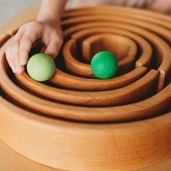 Grimm's Spiel u0026 Holz Marble & Ball Runs|Early Learning < Small Wooden Rainbow Balls, Set of 12