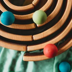 Grimm's Spiel u0026 Holz Marble & Ball Runs|Early Learning < Small Wooden Rainbow Balls, Set of 12