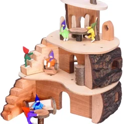 Magic Wood Dollhouses|Fairies & Gnomes < Small Wooden Tree House Dollhouse