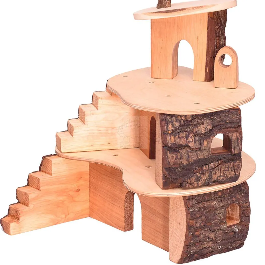 Magic Wood Dollhouses|Fairies & Gnomes < Small Wooden Tree House Dollhouse