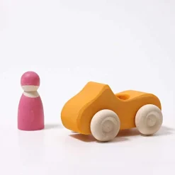 Grimm's Spiel u0026 Holz 12-24 Months|2 Years < Small Yellow Convertible - Wooden Toy Car