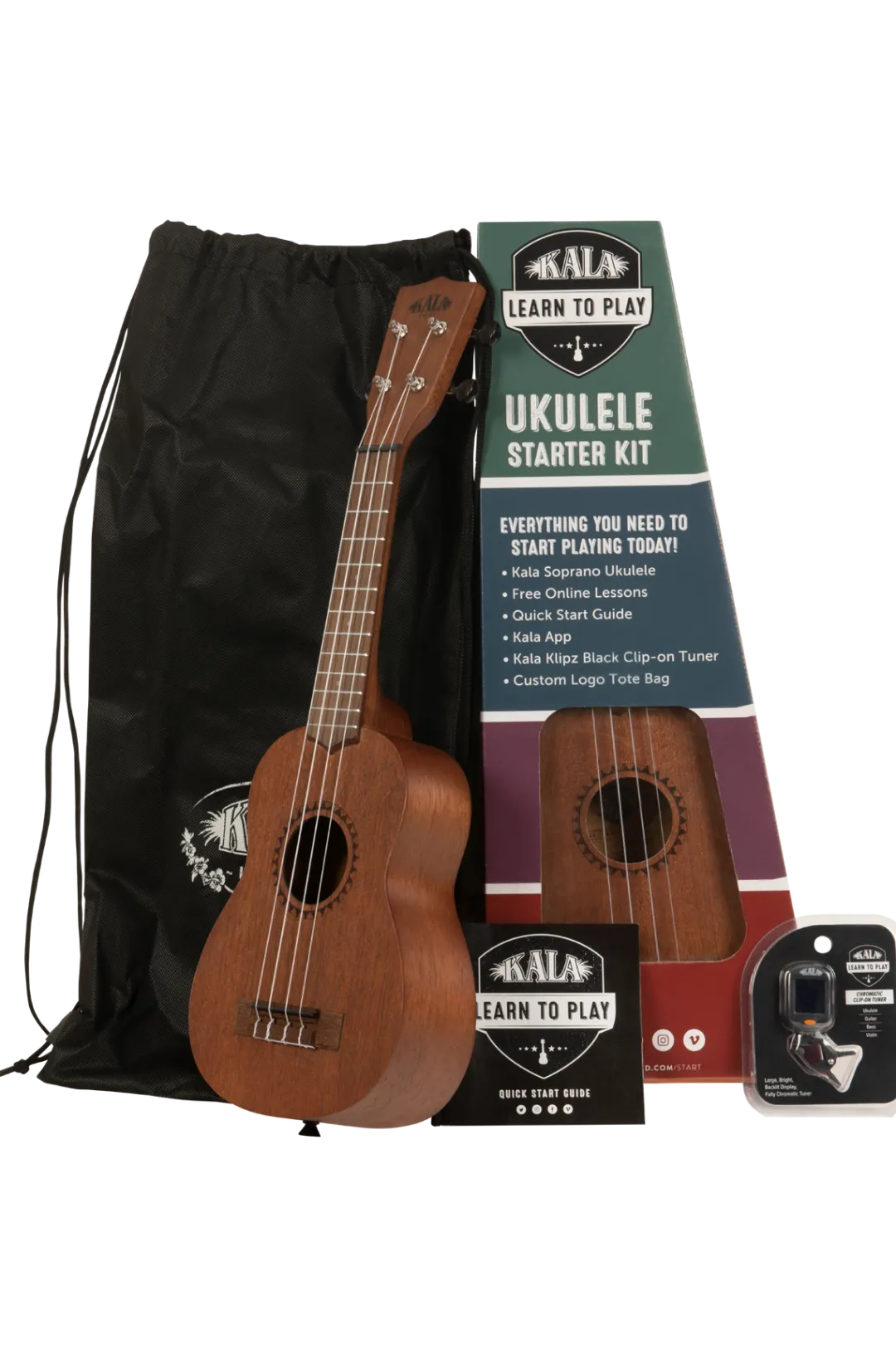 Kala Brand Music Co Wooden Toys|7+ Years < Soprano Ukulele - Learn to Play Starter Kit