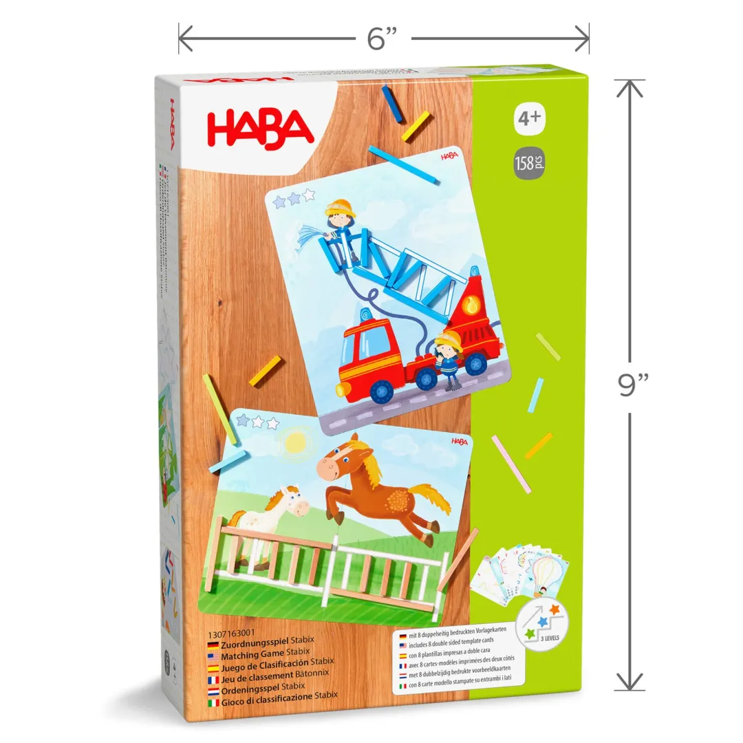 HABA Early Learning|Games < Stabix Wooden Arranging & Matching Game