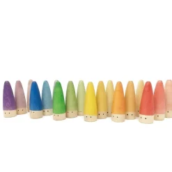 Grapat Dolls|Fairies & Gnomes < Stick Gnomes - Set of 18 Wooden Toy Figures