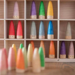 Grapat Dolls|Fairies & Gnomes < Stick Gnomes - Set of 18 Wooden Toy Figures