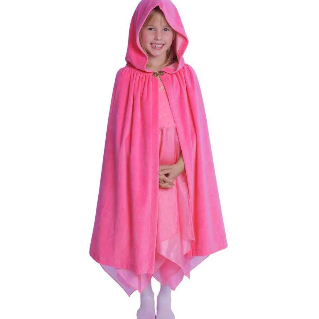 Fairy Finery Fairies & Gnomes|4 Years < Storybook Hooded Cloak - Rose Pink