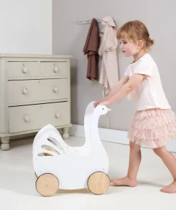 Tender Leaf 12-24 Months|Wooden Toys < Sweet Wooden Swan Doll Stroller