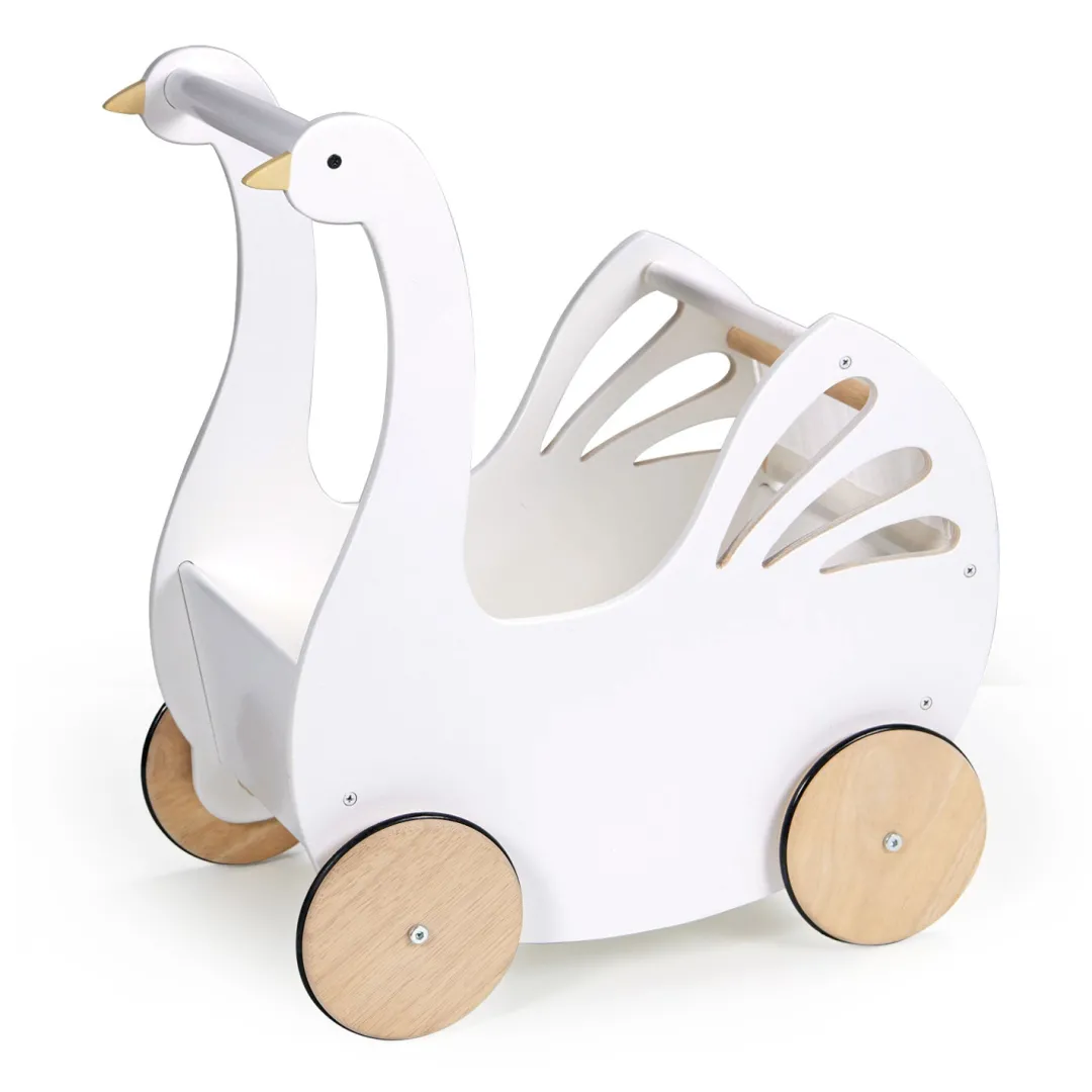 Tender Leaf 12-24 Months|Wooden Toys < Sweet Wooden Swan Doll Stroller