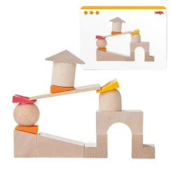 HABA Wooden Toys|4 Years < Teetering Towers Wooden Block Set