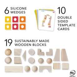 HABA Wooden Toys|4 Years < Teetering Towers Wooden Block Set