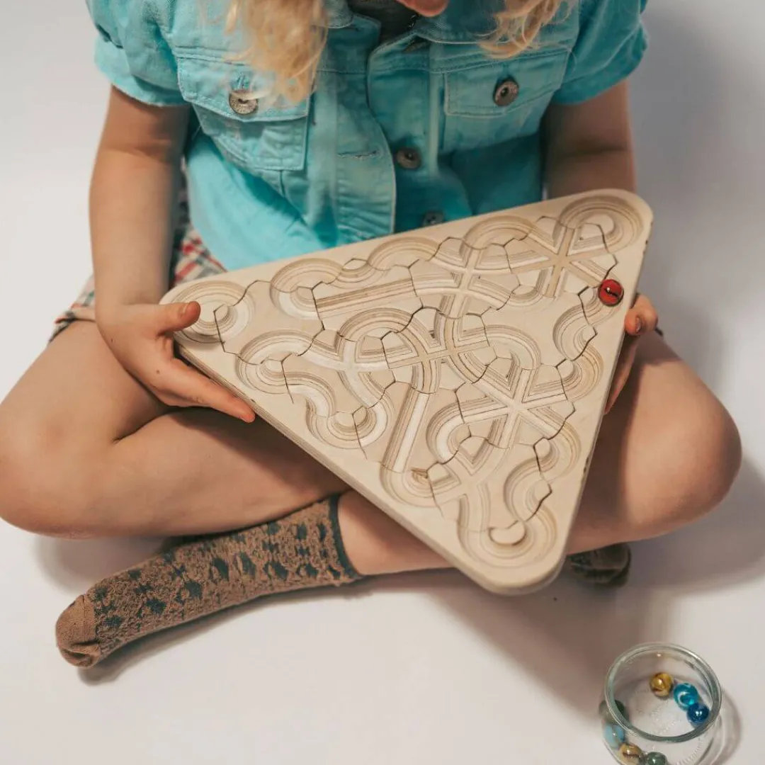 Starbuilder Blocks Wooden Toys|Games < The Ouroboros Marble Maze - Three sizes