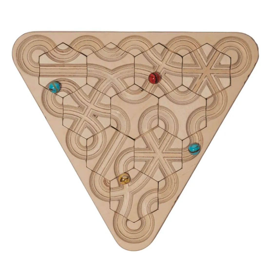 Starbuilder Blocks Wooden Toys|Games < The Ouroboros Marble Maze - Three sizes