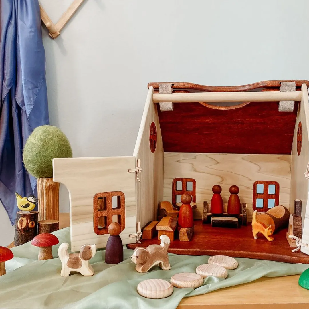 Bella Luna Toys Dollhouses|Fairies & Gnomes < Thimbleberry Cottage - Classic Wooden Dollhouse