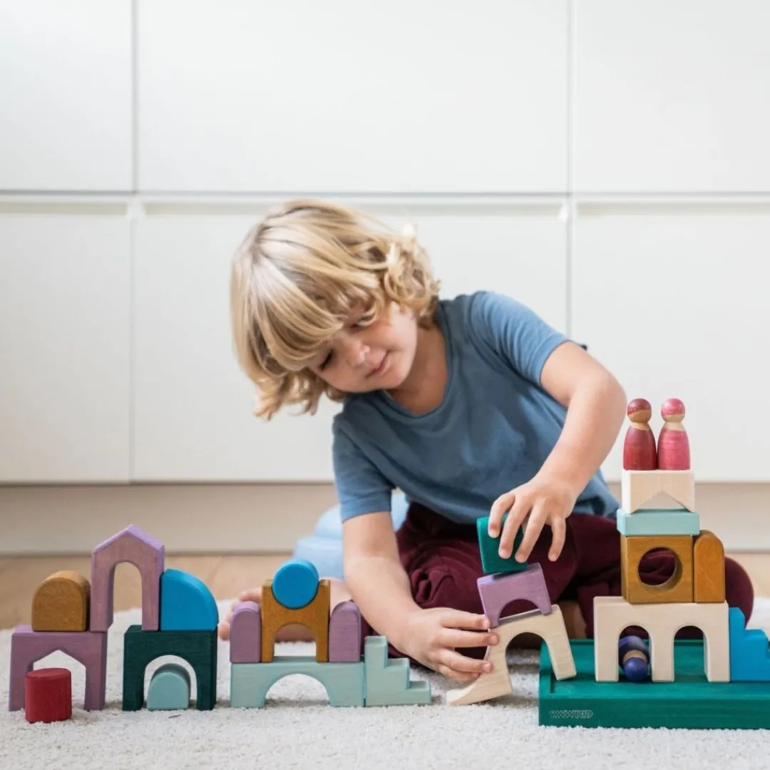 Grimm's Spiel u0026 Holz Wooden Toys|4 Years < Tiny Art Collection Block Sets