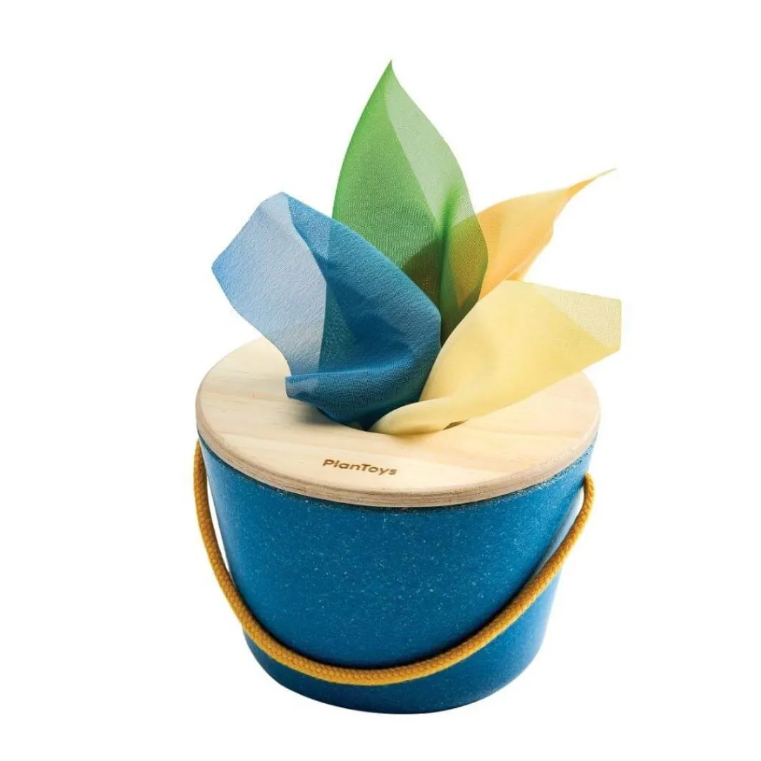 PlanToys 12-24 Months|Early Learning < Tissue Bucket Baby Toy