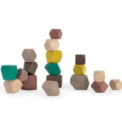 Miniland 12-24 Months|Wooden Toys < Towering Wooden Stones Block Set