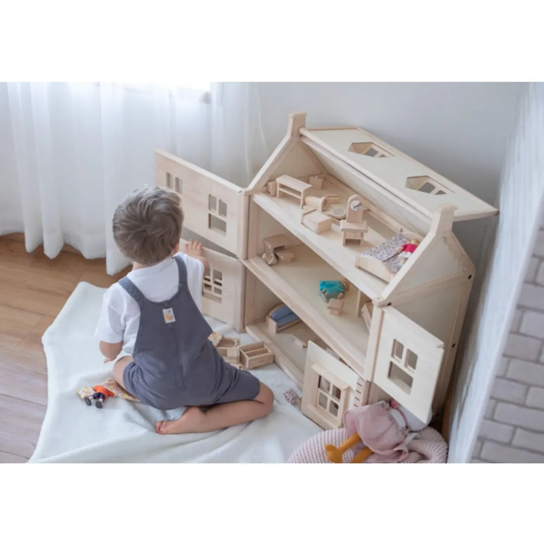 PlanToys USA Dollhouses|Wooden Toys < Victorian Wooden Dollhouse
