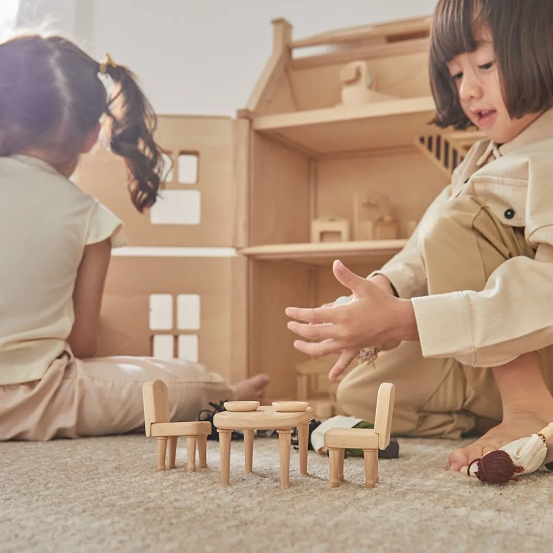 PlanToys USA 4 Years|3 Years < Victorian Wooden Dollhouse Furniture Set
