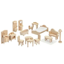 PlanToys USA 4 Years|3 Years < Victorian Wooden Dollhouse Furniture Set