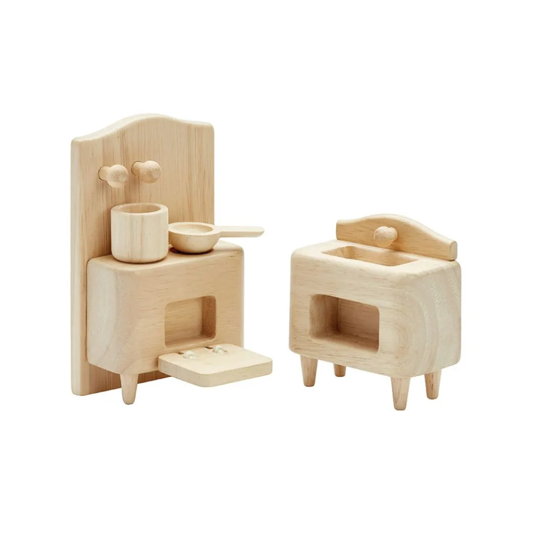 PlanToys USA 4 Years|3 Years < Victorian Wooden Dollhouse Furniture Set