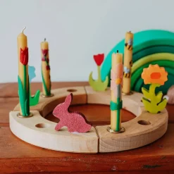 Grimm's Spiel u0026 Holz Handmade Toys|Wooden Toys < Waldorf Wooden Birthday Ring - Natural