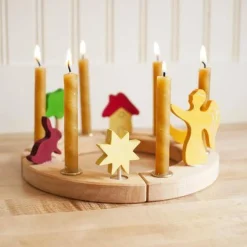 Grimm's Spiel u0026 Holz Handmade Toys|Wooden Toys < Waldorf Wooden Birthday Ring - Natural