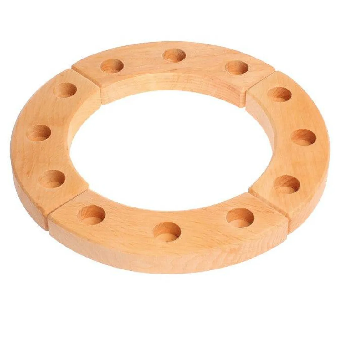 Grimm's Spiel u0026 Holz Handmade Toys|Wooden Toys < Waldorf Wooden Birthday Ring - Natural