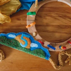 Grimm's Spiel u0026 Holz Handmade Toys|Wooden Toys < Waldorf Wooden Birthday Ring - 16 Holes