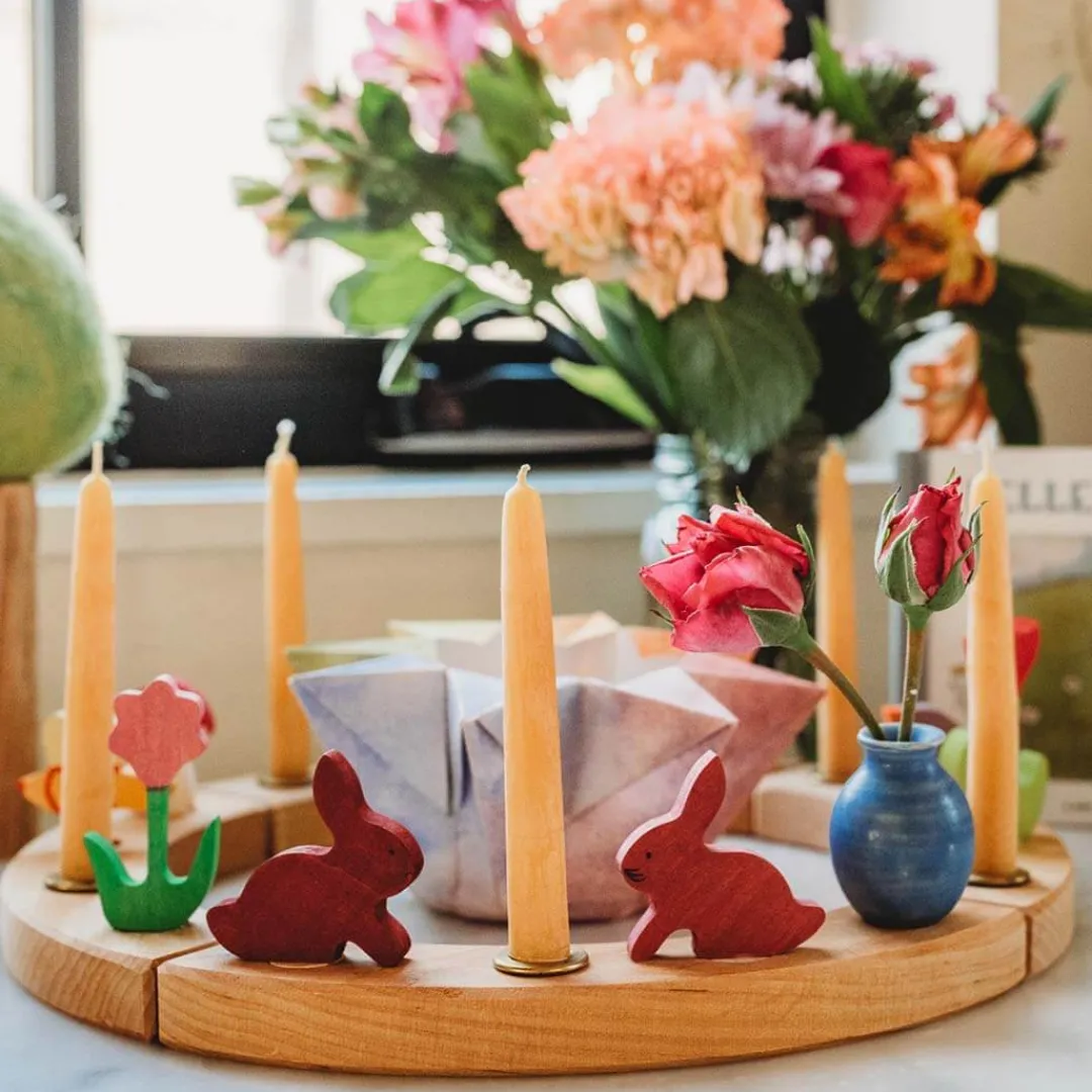 Grimm's Spiel u0026 Holz Handmade Toys|Wooden Toys < Waldorf Wooden Birthday Ring - 16 Holes