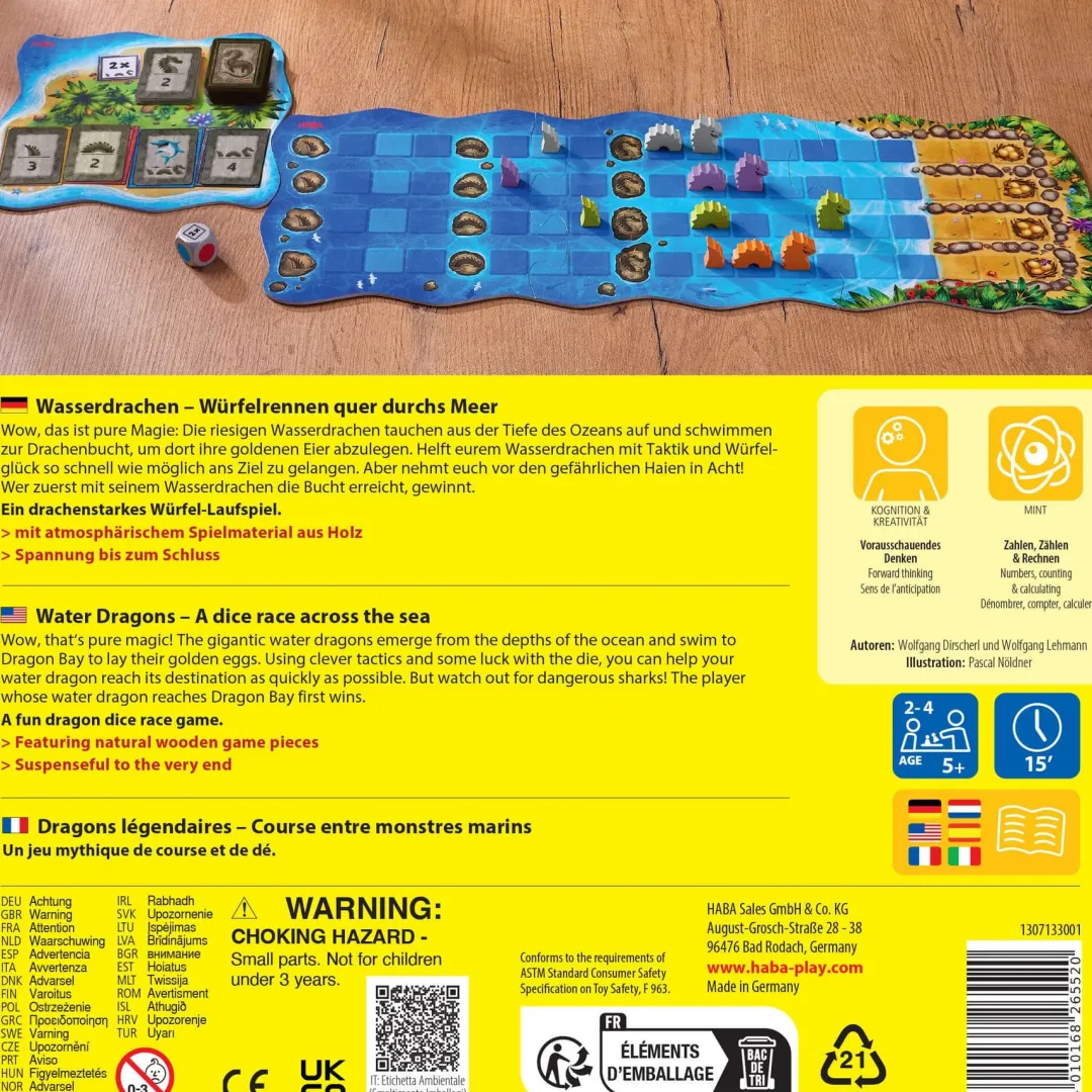 HABA 6 Years|5 Years < Water Dragons Dice Racing Game